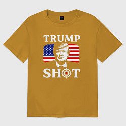 Футболка оверсайз мужская Trump shot, цвет: горчичный