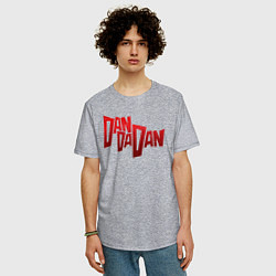 Футболка оверсайз мужская Dandadan Logo, цвет: меланж — фото 2