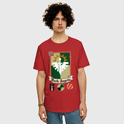 Футболка оверсайз мужская Dark angels Warhammer 40k, цвет: красный — фото 2