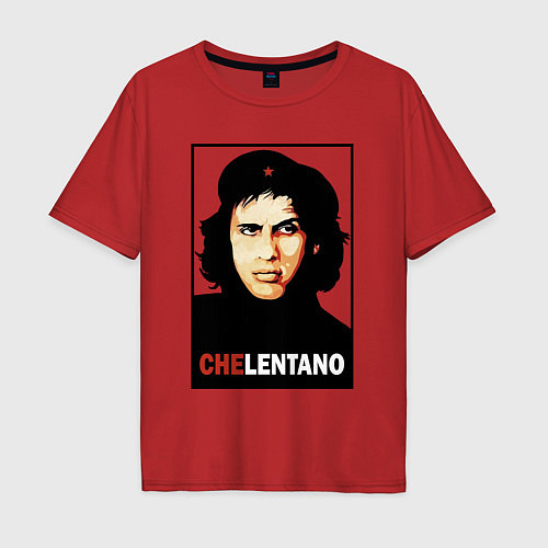 Мужская футболка оверсайз Che guevara - Chelentano / Красный – фото 1