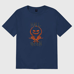 Футболка оверсайз мужская Halloween cool boy, цвет: тёмно-синий