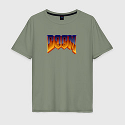 Мужская футболка оверсайз Doom logotype