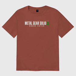 Футболка оверсайз мужская Metal gear solid 3 Snake eater logo, цвет: кирпичный