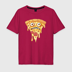 Мужская футболка оверсайз Pizza face