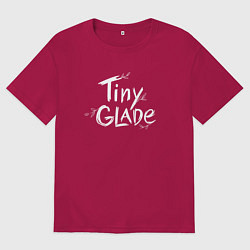 Футболка оверсайз мужская Tiny glade logo, цвет: маджента