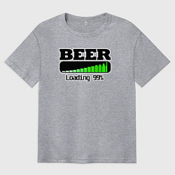 Футболка оверсайз мужская Beer loading, цвет: меланж