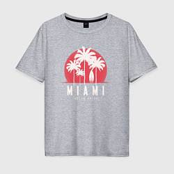 Футболка оверсайз мужская Miami ocean drive, цвет: меланж