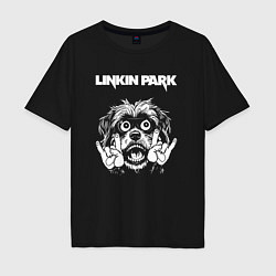 Мужская футболка оверсайз Linkin Park rock dog