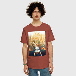 Футболка оверсайз мужская Для тебя Бессмертный Фуши Джоан, цвет: кирпичный — фото 2