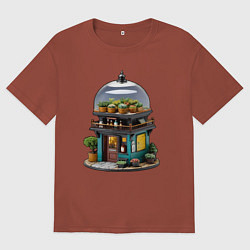 Футболка оверсайз мужская Игрушечная аптека, цвет: кирпичный