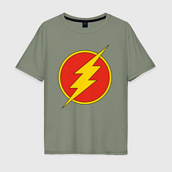 Футболка оверсайз мужская Flash logo, цвет: авокадо