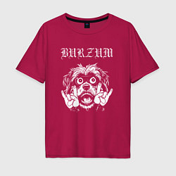 Футболка оверсайз мужская Burzum rock dog, цвет: маджента