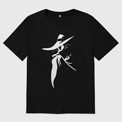 Футболка оверсайз мужская Черный плащ, цвет: черный