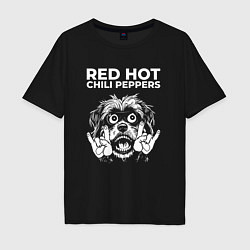 Мужская футболка оверсайз Red Hot Chili Peppers rock dog