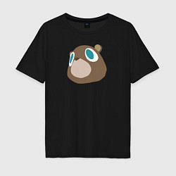 Футболка оверсайз мужская Dropout Bear, цвет: черный