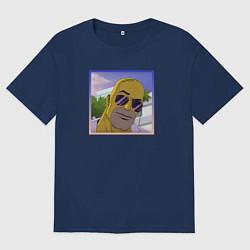 Футболка оверсайз мужская Гомер Симпсон Vice City, цвет: тёмно-синий