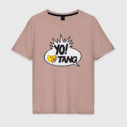 Футболка оверсайз мужская Yo Wu-Tang, цвет: пыльно-розовый