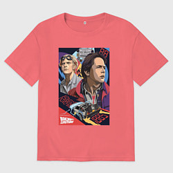 Футболка оверсайз мужская Marty and doc, цвет: коралловый