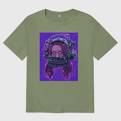 Футболка оверсайз мужская Аманда Янг, цвет: авокадо