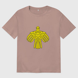 Футболка оверсайз мужская Коми Республика, цвет: пыльно-розовый