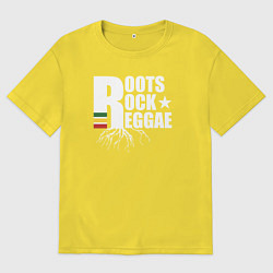 Футболка оверсайз мужская Roots reggae, цвет: желтый