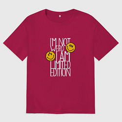 Футболка оверсайз мужская I am limited edition, цвет: маджента
