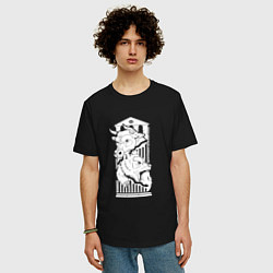 Футболка оверсайз мужская Опытный финансист, цвет: черный — фото 2