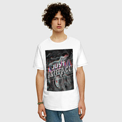 Футболка оверсайз мужская Just Artefact, цвет: белый — фото 2
