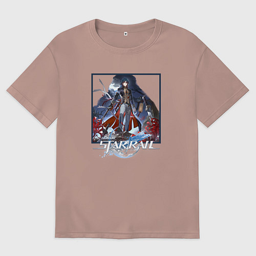 Мужская футболка оверсайз Блэйд / Пыльно-розовый – фото 1