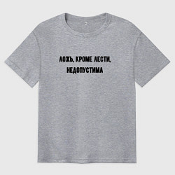 Футболка оверсайз мужская Ложь кроме лести недопустима, цвет: меланж