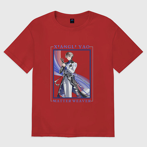 Мужская футболка оверсайз Xiangli Yao Matter Weaver / Красный – фото 1