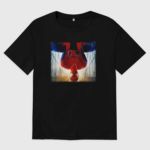 Мужская футболка оверсайз Новый человек паук / Черный – фото 1