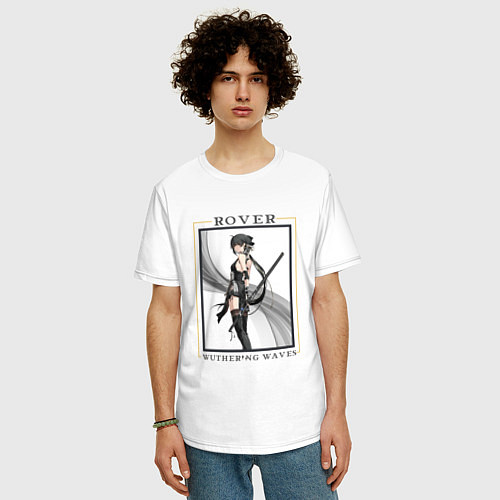 Мужская футболка оверсайз Rover Female / Белый – фото 3