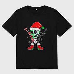 Футболка оверсайз мужская Скелетон нг, цвет: черный