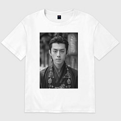 Футболка оверсайз мужская Dylan Wang актер, цвет: белый