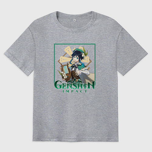 Мужская футболка оверсайз Бард Венти / Меланж – фото 1