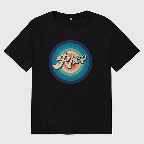 Мужская футболка оверсайз RHCP music / Черный – фото 1