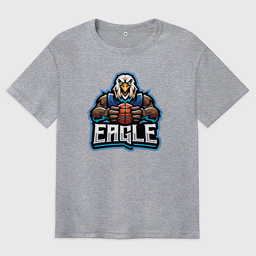 Мужская футболка оверсайз Eagle basketball / Меланж – фото 1