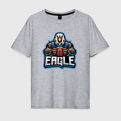 Футболка оверсайз мужская Eagle basketball, цвет: меланж