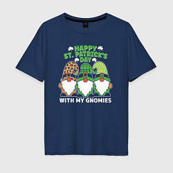 Футболка оверсайз мужская Happy St Patricks day - dwarves, цвет: тёмно-синий