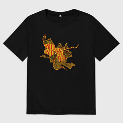 Футболка оверсайз мужская Омск, цвет: черный