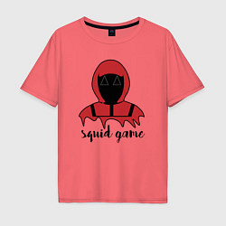Футболка оверсайз мужская Squid game man, цвет: коралловый