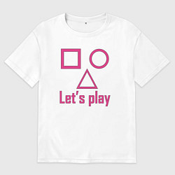 Футболка оверсайз мужская Давай сыграем, цвет: белый