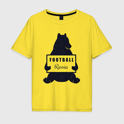 Мужская футболка оверсайз Bear football / Желтый – фото 1