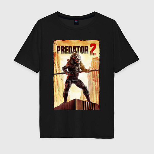 Мужская футболка оверсайз Predator 2 / Черный – фото 1