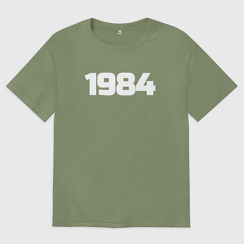 Мужская футболка оверсайз Рожден 1984 / Авокадо – фото 1