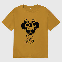 Мужская футболка оверсайз Минни в очках - для пары