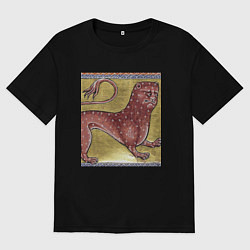 Футболка оверсайз мужская Страдающее средневековье зверек мем, цвет: черный