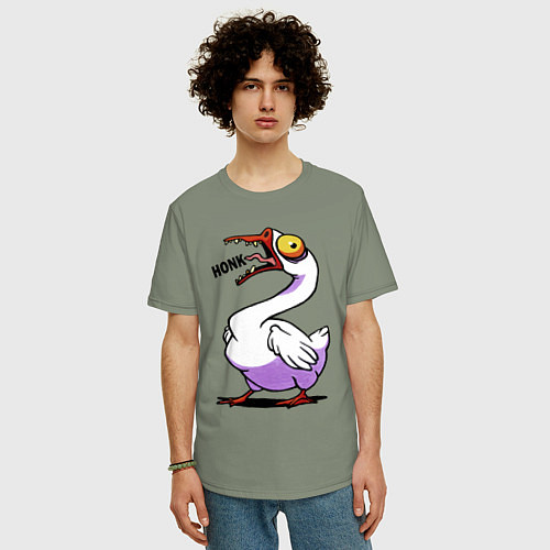 Мужская футболка оверсайз Гусь - кряк / Авокадо – фото 3