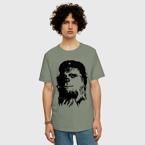 Мужская футболка оверсайз Star wars - Chewie Guevara / Авокадо – фото 3